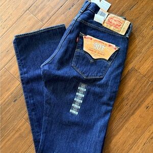 Levi's 501 Dark Blue Straight Jeans